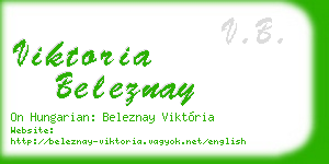 viktoria beleznay business card