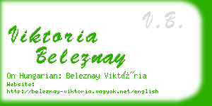 viktoria beleznay business card